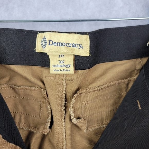 Democracy Ab Technology‎ Khaki Cargo Pants Size 16 Mid-Rise Cropped - Picture 6 of 11